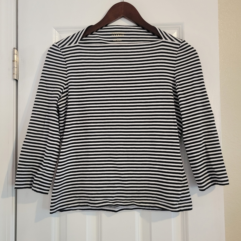 SOLD Kate Spade Blk/Wht Boatneck